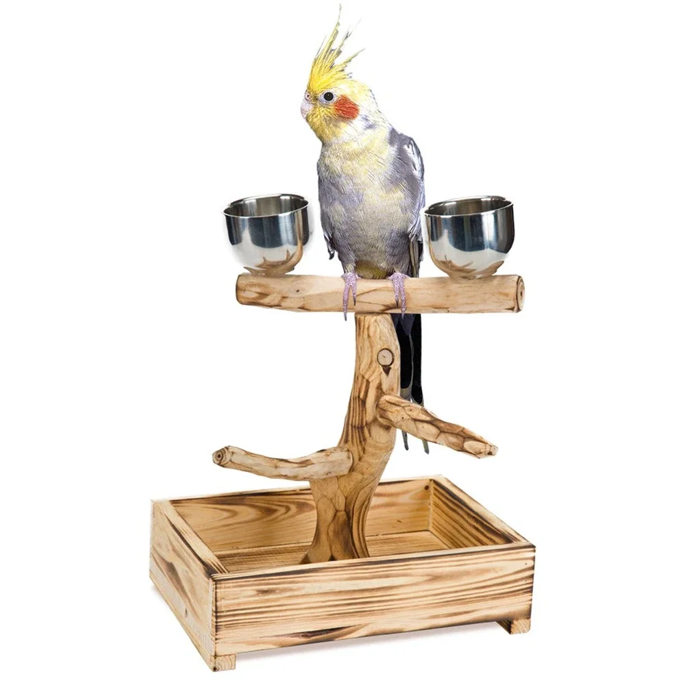 Penn-Plax Bird-Life Natural Wood Tree Perch for Small and Medium Birds, Healthy